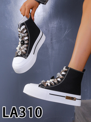 Trampki damskie LA310.BLACK  (36/41,12par)
