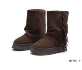 Botki damskie HY891-1.BROWN ocieplane (36/41,12par)