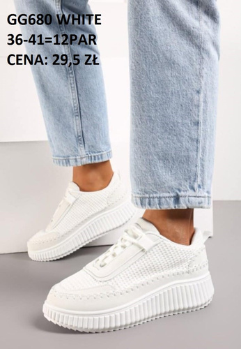 Buty sportowe damskie GG680.WHITE (36/41,12par)