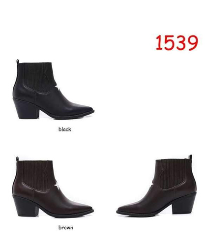Botki damskie 7A1539.BLACK, BROWN (36/41,12par)
