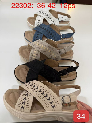 Sandały damskie 22302.KOLORDOWYBORU (36/42,12par)