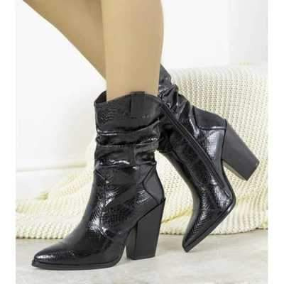 Kozaki damskie 7AW026Y.BLACK Ocieplane (36/41,12par)