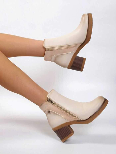 Botki damskie 7AKE209.BEIGE Ocieplane (36/41,12par)