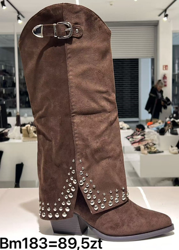 Kozaki damskie BM183.BROWN (36/41,12par)