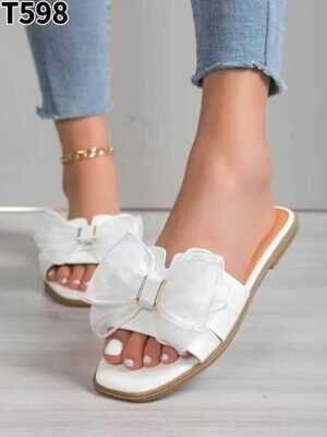 Klapki damskie T598.WHITE (36/41,12par)