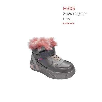 Botki dziewczęce 1AH305.GUN (21/26,12par)