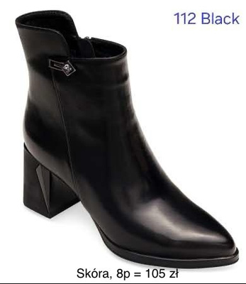 Botki damskie   7A112.BLACK  (36/41,8par)