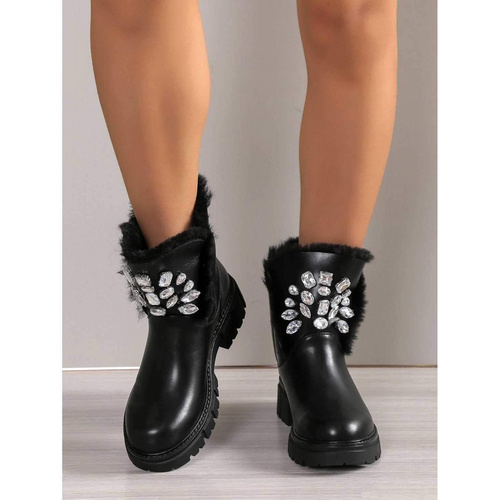 Botki damskie ocieplane 7ANC13013.BLACK  (36/41,12par)