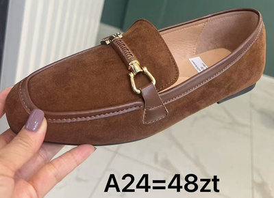 Mokasyny damskie A24.BROWN (36/41,12par)