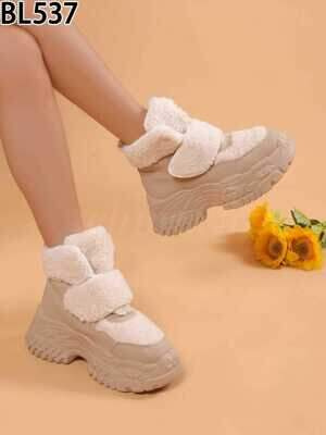 Botki damskie ocieplane 7ABL537.BEIGE (36/41,12par)