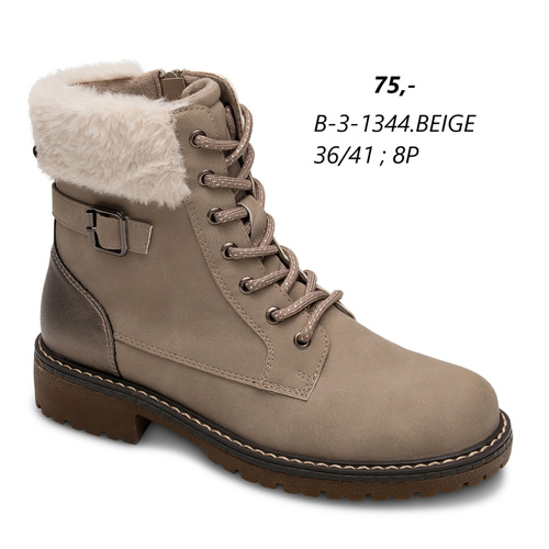 Botki damskie 7AB-3-1344.BEIGE (36/41,8par)