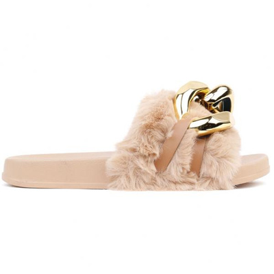 Klapki damskie HN57-14.CAMEL (36/41,12par)