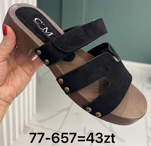 Klapki damskie 77-657.KOLORDOWYBORU (36/41,12par)