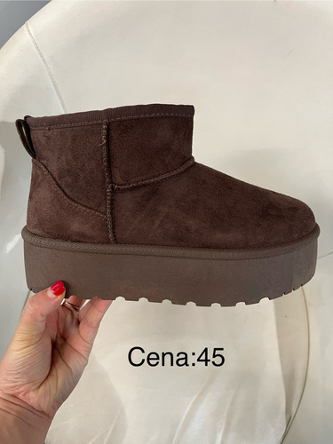 Botki damskie ocieplane 7AEV503.BROWN  (36/41,12par)