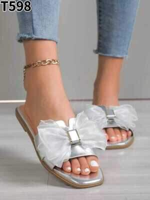Klapki damskie T598.SILVER (36/41,12par)
