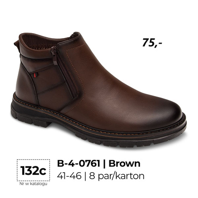Trzewiki męskie 9AB-4-0761.BROWN (41/46,8par)