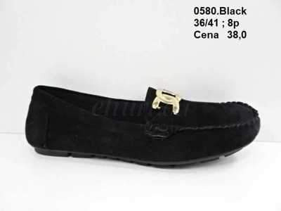 Mokasyny damskie 7A0580.BLACK (36/41,8par)