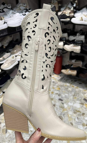 Botki damskie  7A8106-01.BEIGE (36/41,12par)