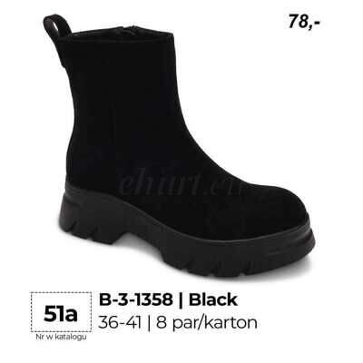 Botki damskie 7AB-3-1358.BLACK (36/41,8par)