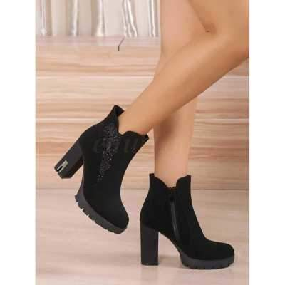 Botki damskie ocieplane 7ANS329.BLACK (36/41,12par)