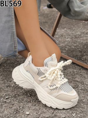 Buty sportowe damskie BL569.BEIGE (36/41,12par)