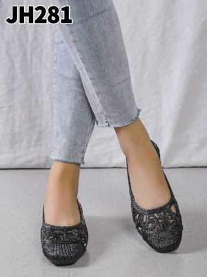 Balerinki damskie 7AJH281.BLACK (36/41,12par)