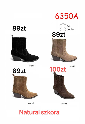 Botki damskie 7A6350A.KHAKI (36/41,12par)