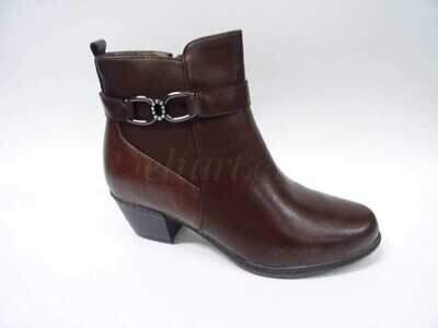 Botki damskie 7A7395-2.CAMEL Ocieplane (36/42,12par)