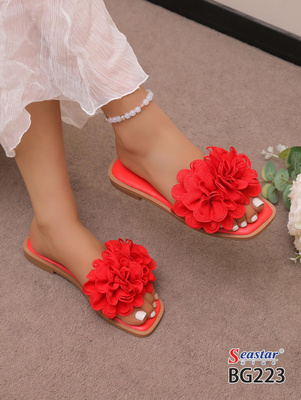 Klapki damskie BG223.RED (36/41,12par)