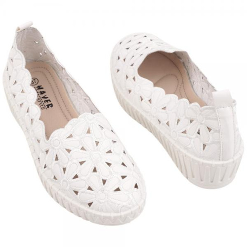 Balerinki damskie F38-10.WHITE (36/41,12par)