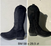 Kozaki damskie BM58.BLACK (36/41,12par)