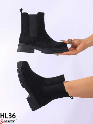 Botki damskie ocieplane HL36.BLACK (36/41,12par)