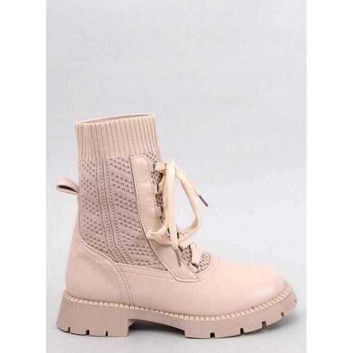 Botki damskie ocieplane  7A8573.BEIGE   (36/41,12par)