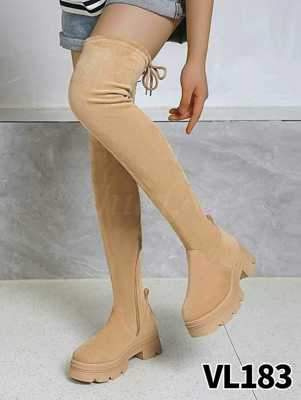 Kozaki damskie 7AVL183.KHAKI (36/41,12par)