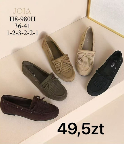 Balerinki damskie H8-980.BROWN (36/41,12par)
