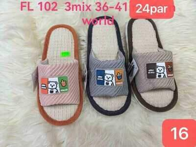 Kapcie damskie 7AFL105.MIX (36/41,24par)