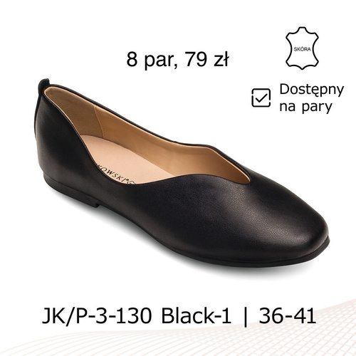 Balerinki damskie 7AP-3-130.BLACK-1 (36/41,8par)