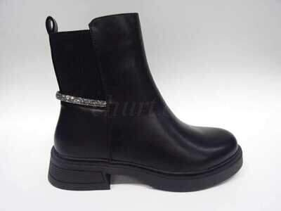 Botki damskie 7ASA257-1.BLACK Ocieplane (37/42,12par)