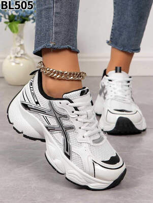 Buty sportowe damskie 7ABL505.WHITE/BLACK (36/41,12par)