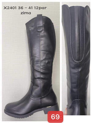 Kozaki damskie ocieplane  7AX2402.BLACK   (36/41,12par)