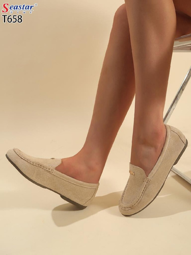 Balerinki damskie T658.KHAKI (36/41,12par)