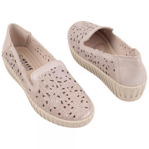 Balerinki damskie F42-2.BEIGE (36/41,12par)