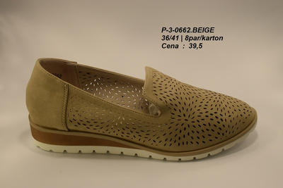 Półbuty damskie 3-662.BEIGE (36/41,8par)