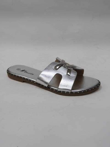 Klapki damskie 7ACB2130-10.SILVER (36/41,12par)