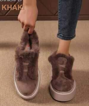 Botki damskie 7AJH378.KHAKI (36/41,12par)