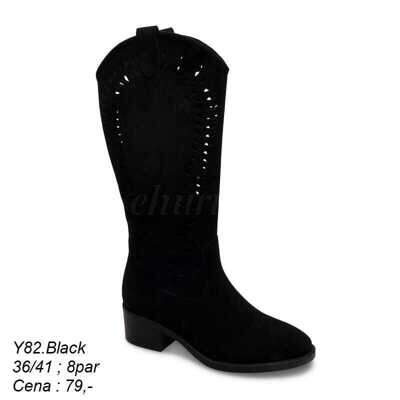 Kozaki damskie ocieplane 7AY82.BLACK (36/41,8par)