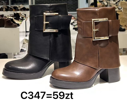 Botki damskie C347.BLACK (36/41,12par)