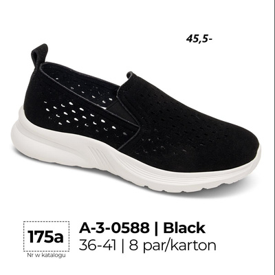 Buty sportowe damskie 3-0588.BLACK  (36/41,8par)
