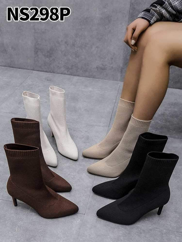 Botki damskie 7ANS298.BEIGE Ocieplane (36/41,12par)