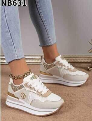 Buty sportowe damskie 7ANB631.BEIGE (36/41,12par)